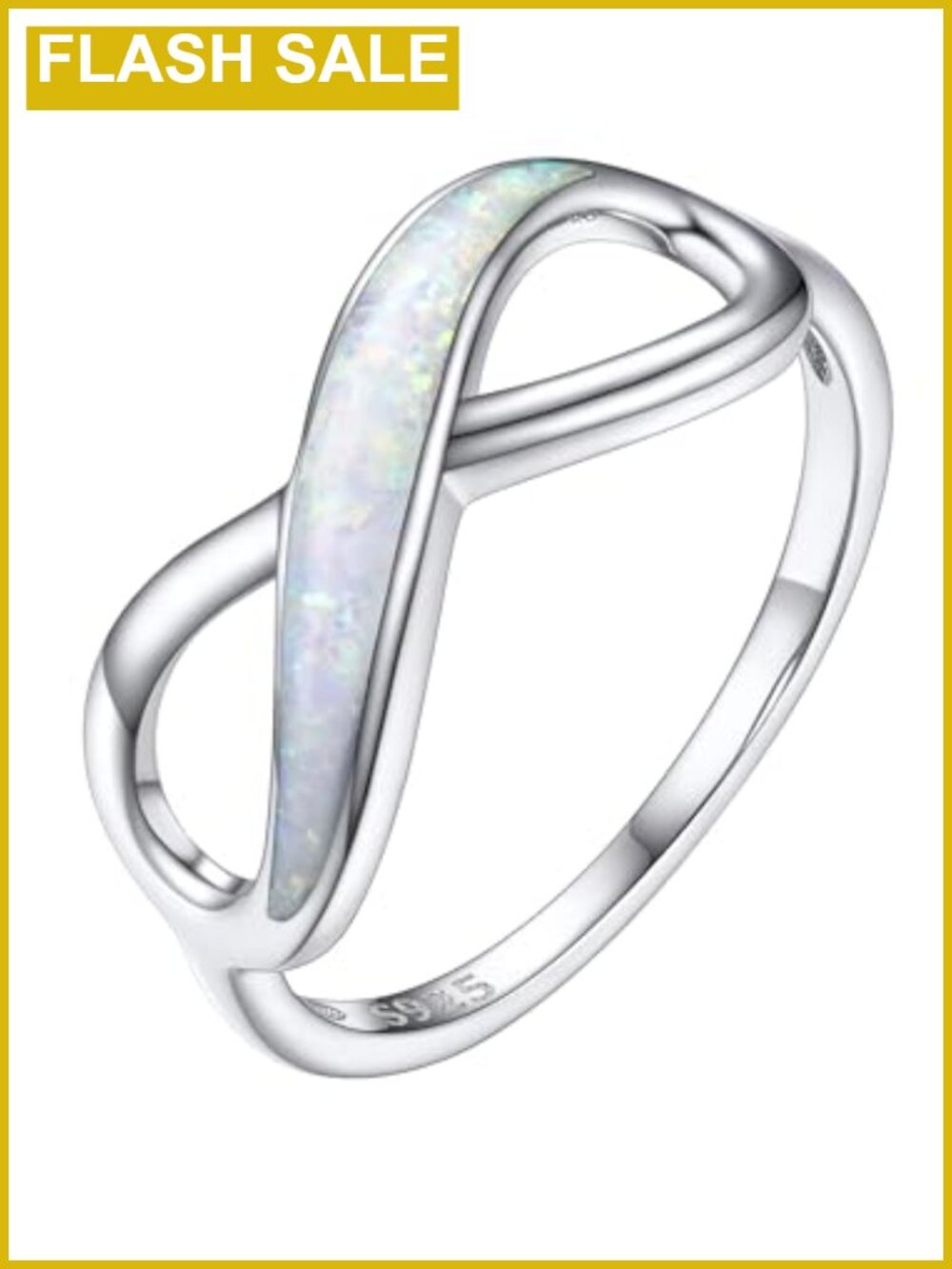 Suplight 925 Sterling Silver Infinity Knot Promise Ring Wedding Band